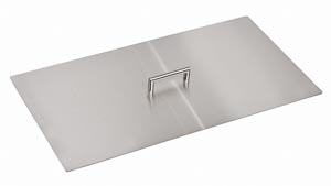 Accessories 12" x 24" Rectangular Stainless Steel Burner Cover by Miller's Mini Barns Fire Pit Accessories
